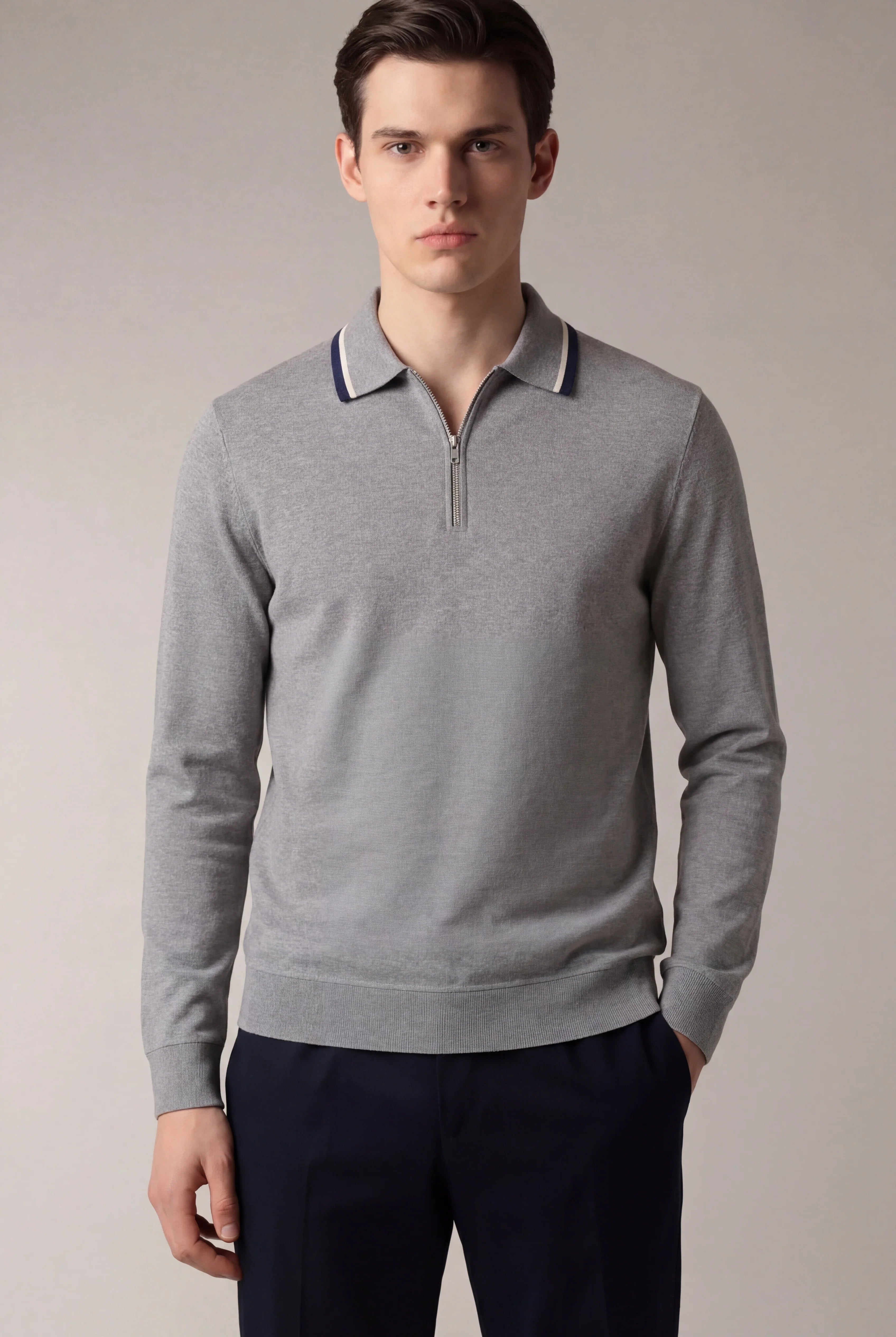 Extrafine Grey City Polo