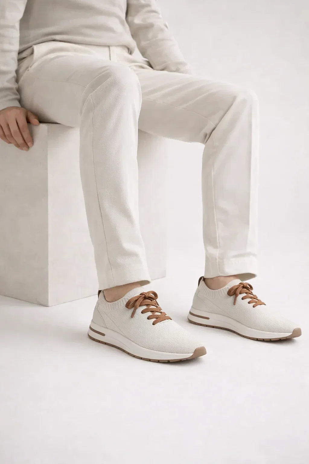 Light Ivory Active Knit Sneaker
