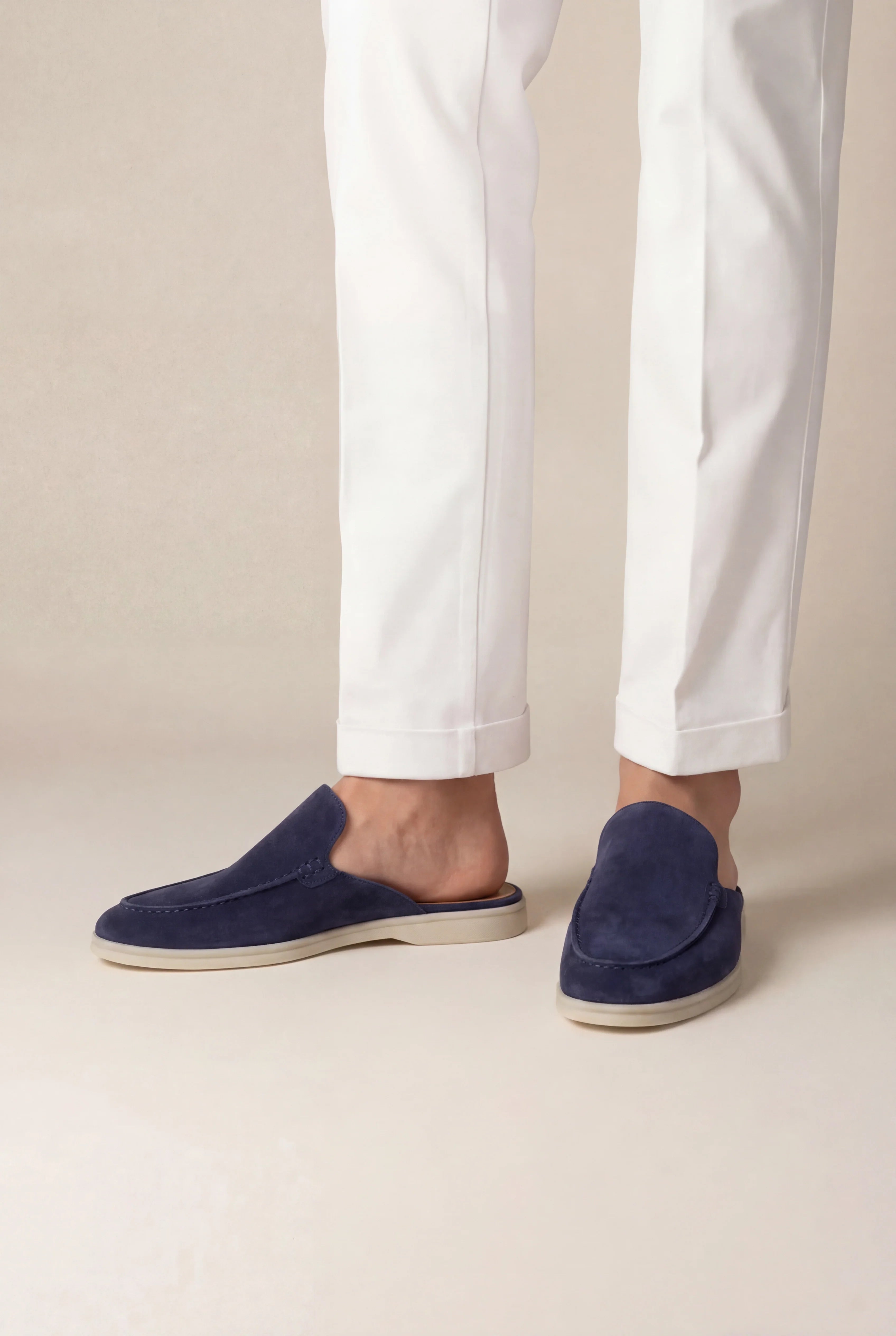 Navy Suède Yacht Loafers