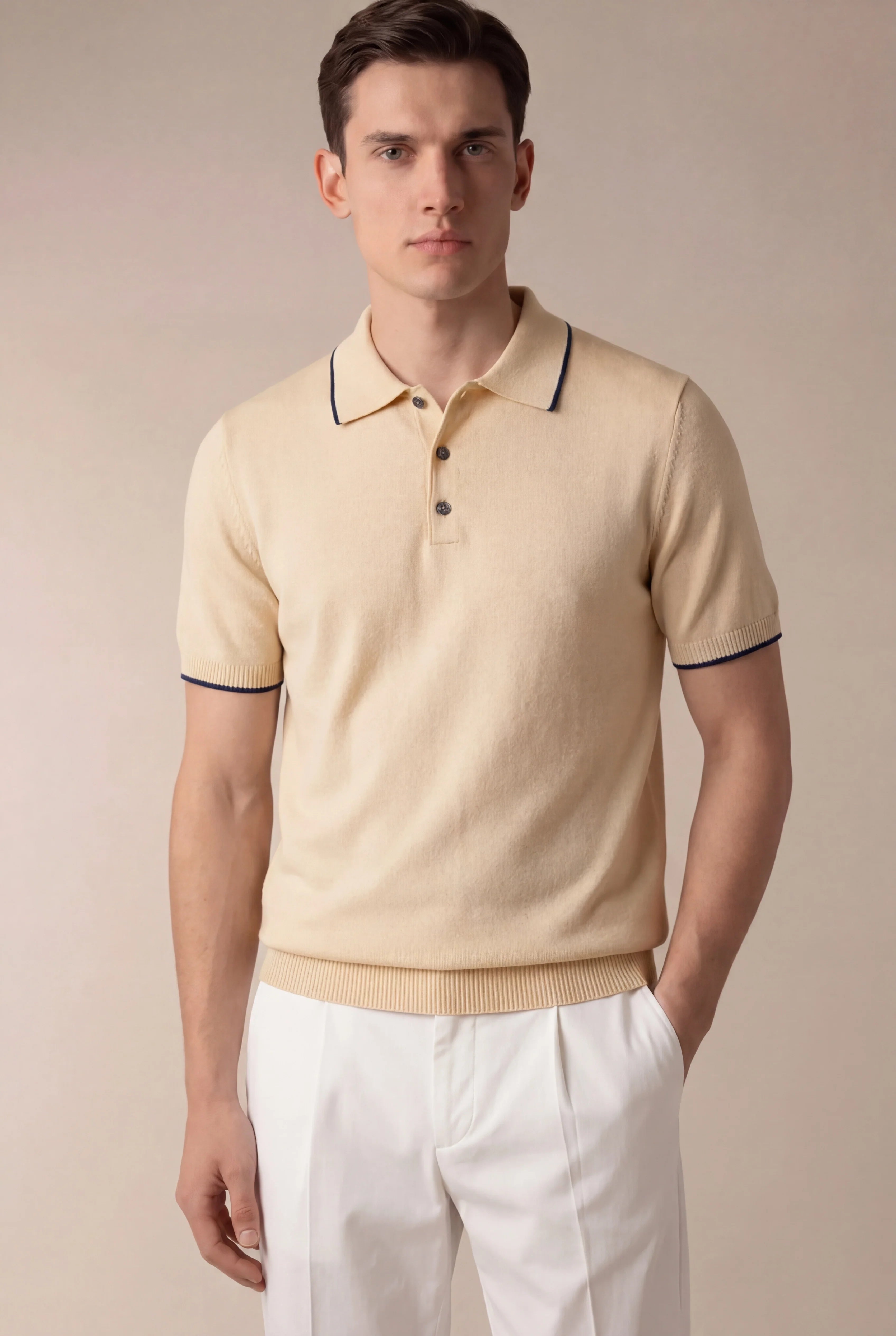 Beige Preditor Polo
