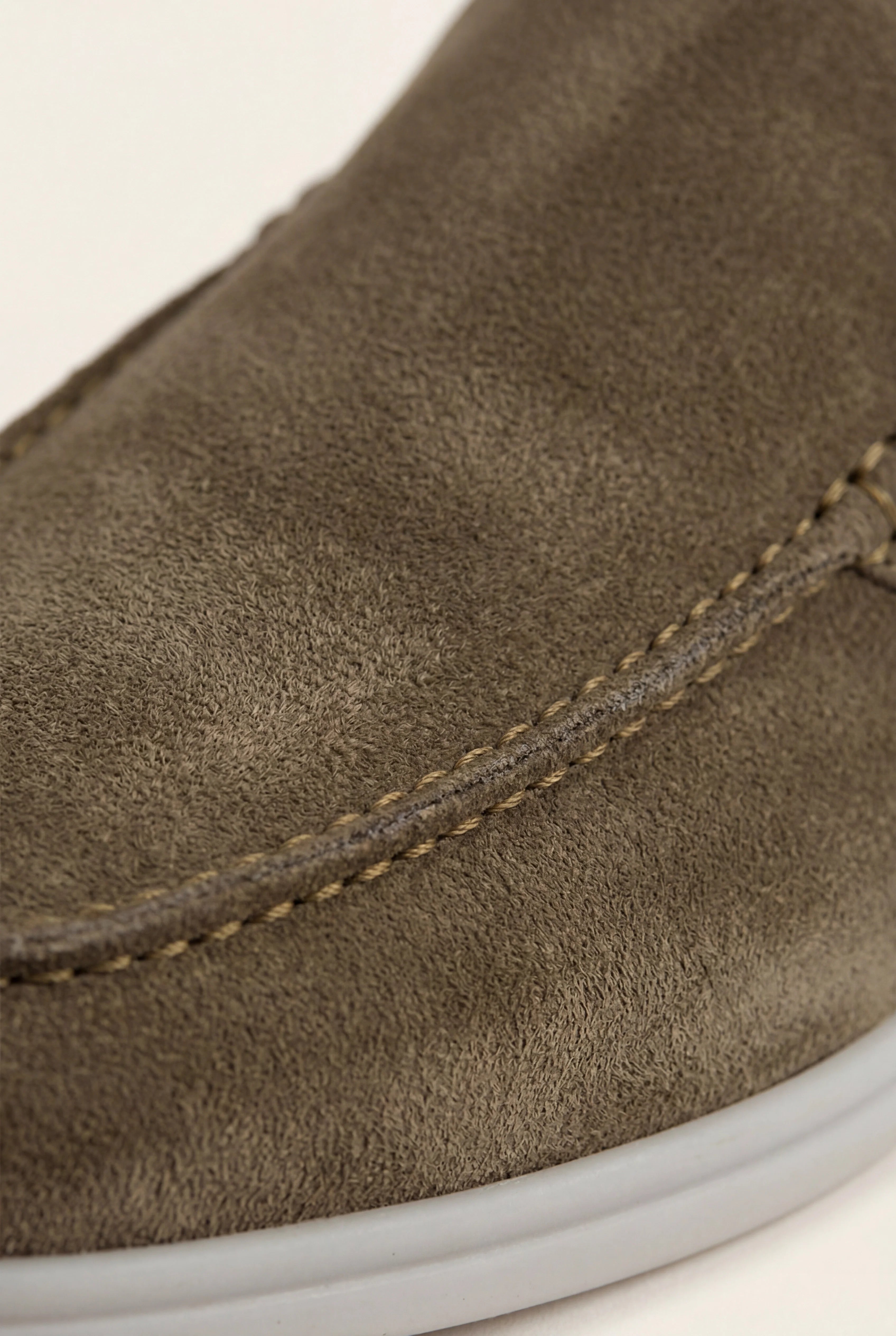 Olive Suède Yacht Loafers