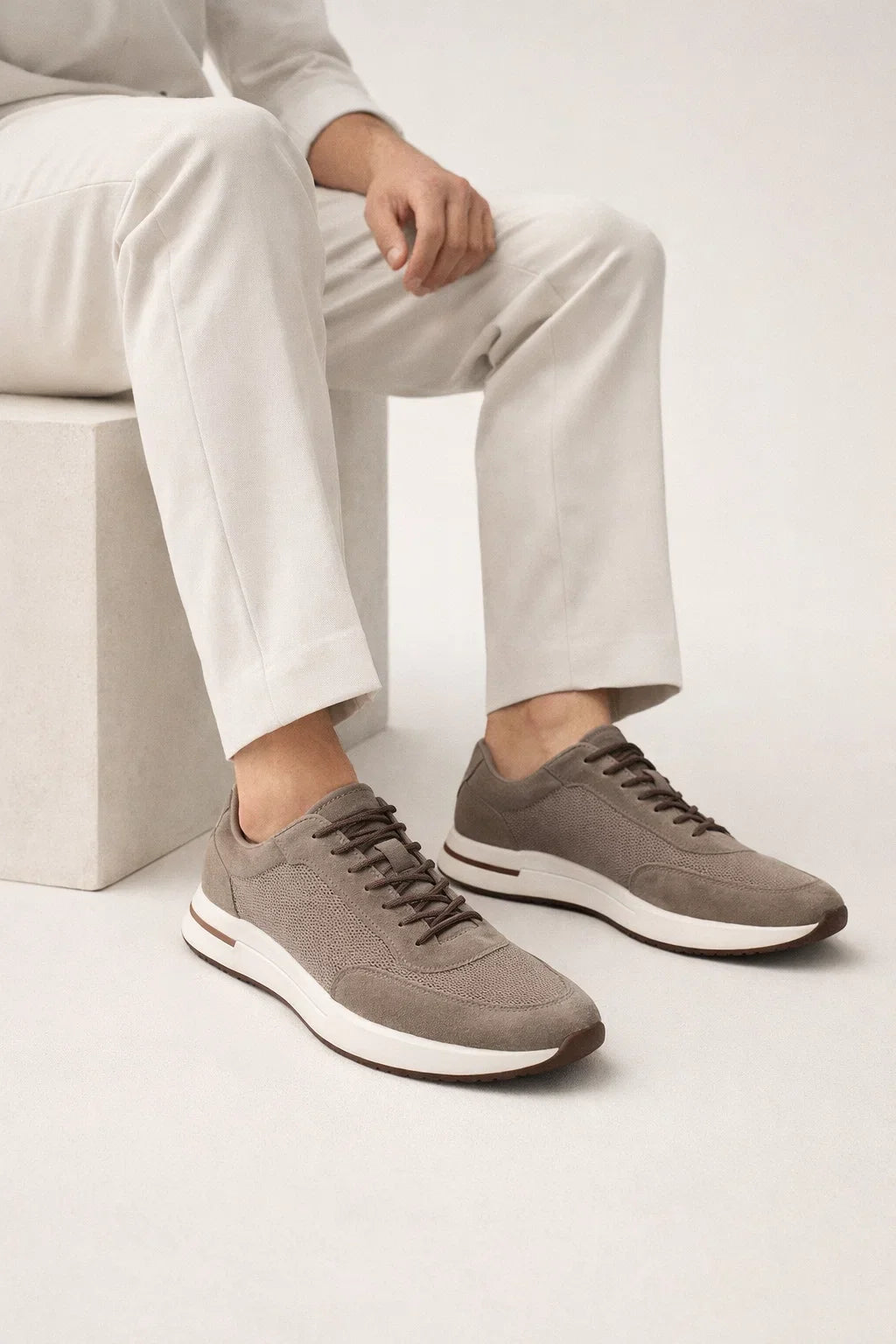 Giuliano Suede City Sneaker Beige